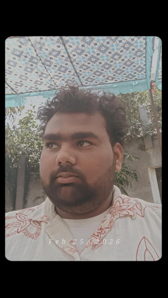 A candid, unposed photograph of Shubham Chawhan.